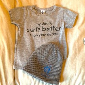 Surfer Baby T-shirt and Beanie